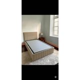 Asena Mobilya Baza Başlık ve Baza Kenarı Kılıfı - Bej - 140 x 200 cm