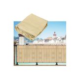 Asenya Krem 0,50x4 m Gölgelik File Balkon Demiri Örtüsü Balkon Bezi Brandası