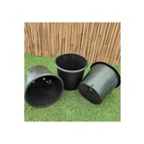 Asenya Üretim Saksısı 5 Adet 2,7 Lt 16X16 Cm Plastik Saksı Siyah Üretim Saksı Bitki Üretim Saksısı