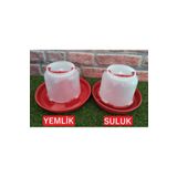 Asenya Yemlik + Suluk 2' Li Set 1 Adet 2 Lt Yemlik + 1 Adet 2 Lt Suluk Kuş Yemliği Kuş Suluğu