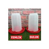 Asenya Yemlik + Suluk 2' Li Set 1 Adet 4 Lt Yemlik + 1 Adet 4 Lt Suluk Kuş Yemliği Kuş Suluğu