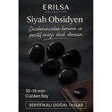 Asertifikalı Doğal Siyah Obsidyen Taşı Kütle 10-15 mm – Güçlü Koruma ve Pozitif Enerji