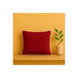 Ases Design Modern Yılbaşı Konseptli - Dekoratif Kırlent Kılıfı - Kırmızı Beyaz Biyeli Duck Kumaş - 45 x 45