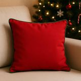 Ases Design Modern Yılbaşı Konseptli - Dekoratif Kırlent Kılıfı - Kırmızı Duck Kumaş - Düz Renk - 45 x 45 - 45 x 45 cm