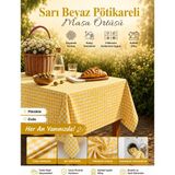 Ases Design Sarı Pötikareli Piknik Örtüsü - 160 x 160 cm