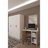 Ases Mobilya Ases HDF5358 Genç Odası Gardırop ve Çalışma Masası Hediyeli Beyaz