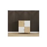Ases Mobilya Esl001 Çok Amaçlı Dolap Mutfak, Banyo, Balkon, Kiler, 4 Kapak Ve 4 Raflı Dolap Beyaz