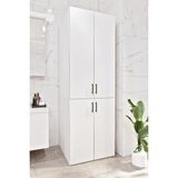 Ases Mobilya ESL0212 Çamaşır Makinesi ve Kurutma Makinesi Banyo Dolabı Beyaz