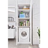 Ases Mobilya Esl0213 Makine Dolabı Raflı ve Kapaklı Banyo Dolabı Beyaz