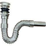 Aset Lavabo Sifon Krom Basmalı