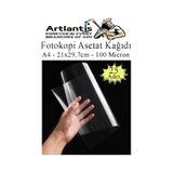Asetat Kağıdı Pvc A4 25 Adet 100 Micron Fotokopi Asetatı Şeffaf A4 Kağıdı 21x29,7 Projektör Tepegöz Çok Renkli