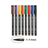 Asetat Kalemi 8 Renk 0.4 Mm 1 Paket Lineplus İnce Uçlu Cd Kalemi S Keçe Uçlu Kalem Silinmez Renkli Permanent Kalem Çok Renkli