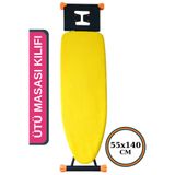 Asev Home Ütü Masası Kılıfı 55X140 cm Ipli Stoperli Keçeli Büyük Boy Premium Yellow
