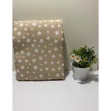Asev Home Ütü Masası Kılıfı Büyük Boy Ipli Stoperli Keçeli Kılıfı Örtüsü Bezi 55X140 cm Cream Star