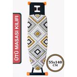 ASEV HOME Ütü Masası Kılıfı Keçeli İpli Stoperli Büyük Boy 55x140 cm ANATOLYA