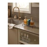 Asey Home Siyah Metal Sıvı Sabunluk ve Deterjanlık Standı Süngerlikli
