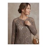 ASEZ BUTİK ZERAFETİN ADRESİ Asez Butik Kadın Dantel Detaylı Ajurlu Örme Hırka - Elegant Nakışlı Uzun Kollu Bohem Ceket