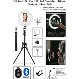 Asfal 10 Inç Işık + Bluetooth Kumanda + Telefon Tutacağı + 2.1 Metre Tripod Işık