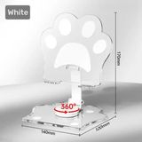 Asfal 12 Inç Uyumlu, Katlanabilir, Taşınabilir 360° Dönen Masaüstü Telefon ve Tablet Tutucu, Tablet ve Telefon Standı - Beyaz