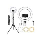 Asfal 14 Inç Ring Light Youtuber Led Işıklı Telefon Tutuculu 210 Cm Tripod Kuaför Makyaj Işığı