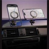 Asfal 360° Dönen Katlanabilir Güçlü Mıknatıslı Tutacak Araç Içi Telefon Tutucu Masaüstü Telefon Tutacağı - Altın - Siyah