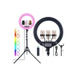 Asfal 45 cm Rgb Işık, Kumanda Ve Çantasız -210 Cm Tripot Renkli Makyaj Tiktok Selfie Işığı Selfie Tripod