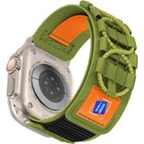 Asfal Apple Watch Uyumlu Hasır Kordon Watch Ultra 3 4 5 6 7 8 Se Ultra 42 44 45 49 mm Uyumlu Şık Kordon - Açık Yeşil