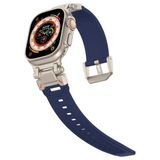Asfal Apple Watch Uyumlu Şık Kordon - Lacivert - Gri