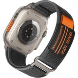 Asfal Apple Watch Uyumlu Travel Kordon 42MM 44MM 45MM 49MM Uyumlu Kordon 1/2/3/4/5/6/se/7/8/9ultra Ultra 2 Kordon - Gri - Siyah