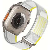Asfal Apple Watch Uyumlu Travel Kordon 42MM 44MM 45MM 49MM Uyumlu Kordon 1/2/3/4/5/6/se/7/8/9ultra Ultra 2 Kordon - Sarı - Bej