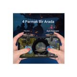 Asfal Çift Tuşlu Mouse Hissi Veren Pubg Tetik Klik Sesli Düğme Tüm Telefonlara Uyumlu Eldiven Hediyeli