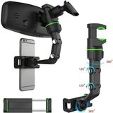 Asfal Dikiz Aynası Telefon Tutucu,(Açıklamayı Okuyunuz) Masaüstü, Koltuk Arkası Telefon Tutacağı, Portatif 360° Dönebilen - Siyah