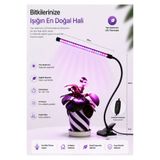 Asfal LED Bitki Yetiştirme Lambası Tam Spektrum Bitki Işığı Klipsli Bitki Aydınlatma Lambası Zaman Ayarlı Grow Light Ev Ofis Saksı Çiçek Fide İçin