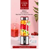 Asfal Metal Bıçaklı 450 ml Taşınabilir Kişisel El Blenderi Şarjlı Buz Kırabilen Meyve Karıştırıcı Mix Shakermeyve Sıkacağı Mama Karıştırıcı Smoothie Milkshake Frozen - Gri