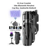Asfal Mini Bluetooth Tripod – Katlanabilir 41,5 cm Uzunluk, Vlog-Selfie, Uzaktan Kumandalı, Ek Işık Uyumlu
