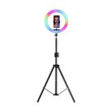 Asfal RGB 10 inç Çok Renkli LED Işık Tripod 210 cm Ayarlanabilir Yükseklik ile Selfie Çubuğu