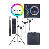 Asfal Rgb LED Selfie Işığı 45 cm + 210 cm Tripod Çanta ve Kumandalı