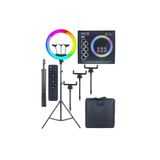 Asfal Rgb Ring Light 45 Cm Led Selfie Youtuber Tiktok Işığı 210 Cm Tripod Çantasız Ve Kumandalı