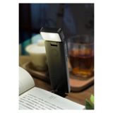 Asfal Şarjlı Klipsli LED Kitap Okuma Lambası SİYAH, 3 Işık Rengi, 9 Mod, USB, Mini Taşınabilir