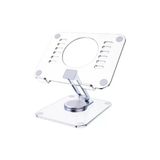 Asfal Şeffaf Yüksekliği Ayarlanabilir 360° Dönebilen Masaüstü Tablet Standı, Tablet Tutucu Telefon Tutucu