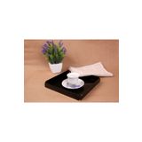 Asfal Siyah Pleksi Tepsi 20x20 Cm Servis, Kahve, Çay, Sunum Ve Hediyelik Tepsi 3mm
