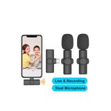 Asfal Type-c Uyumlu Ikili Kablosuz Yaka Mikrofonu, Wireless Canlı Yayın, Youtube, Tiktok, Yaka Mikrofonu