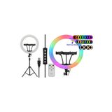 Asfal Uzaktan Kumandalı 36 Cm Rgb Ring Light Led Selfie Youtuber Tiktok Işığı 210 Cm Tripod