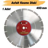 Asfalt Kesme Testeresi Elmas Testere Bıçağı Kesim Asfalt Beton 450 mm Zemin Kesme Testeresi Diski - Gri - 1