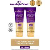 Asfstore Bioxcin Collagen Biotin Hacim Verici Saç Bakım Kremi 250 ml 2 Adet