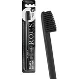 Asfstore Rocs Black Edition Diş Fırçası Yüksek Kalitede Fiber ve Özel Dokulu Kıllar ile - Siyah