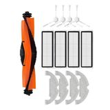 Asgard Grup D10 PLUS – D10S PLUS – D10 PLUS GEN 2 Dreame ile Uyumlu 1 Sert Fırçalı Ana Fırça 4 Beyaz Yan Fırça 4 Filtre 4 Mop