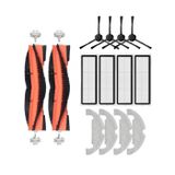 Asgard Grup D10 PLUS – D10S PLUS – D10 PLUS GEN 2 Dreame ile Uyumlu 2 Ana Fırça 4 Siyah Yan Fırça 4 Filtre 4 Mop