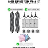 Asgard Grup Dreame L10S Pro Ultra Head ile Uyumlu 2 Ana Fırça 4 Yan Fırça 4 Filtre 4 Toz Torbası 1 Temizlik Bezi - 16.0