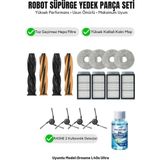 Asgard Grup Dreame L40S Ultra ile Uyumlu 2 Ana Fırça 4 Yan Fırça 4 Filtre 4 Mop 1 Deterjan - 4.0
